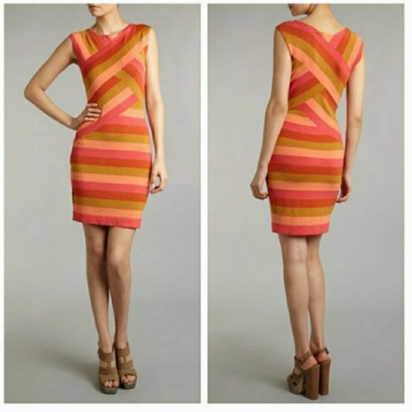 Ted Baker Caligo Striped Detail Bodycon Dress size 1 nwt - Picture 11 of 11